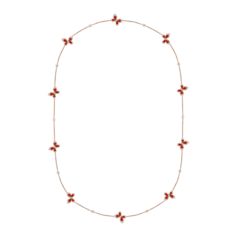 Wings of Wonder Red Agate Sautoir